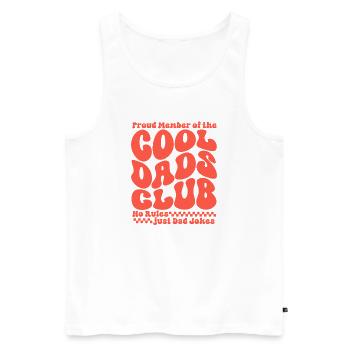 Cool Dads Club - Papa Vatertag Geschenk - Männer Premium Bio Tank Top - Weiß - Vorne - Michal (187cm)