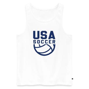 USA Soccer - Débardeur bio Premium Homme - blanc - Devant - Michal (187cm)