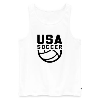 USA Soccer - Débardeur bio Premium Homme - blanc - Devant - Michal (187cm)