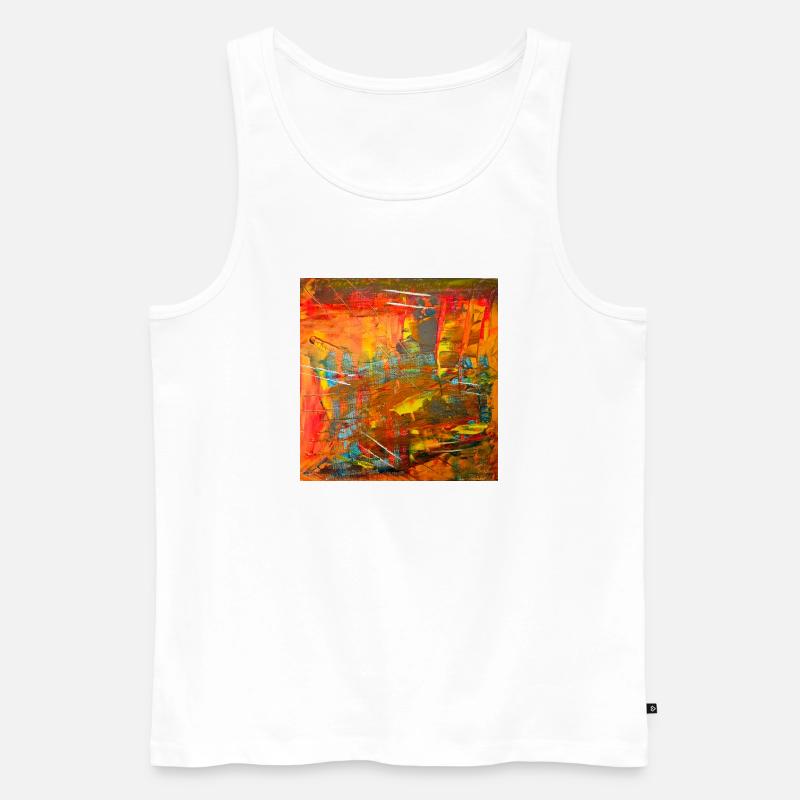Image abstraite couleur feu - Débardeur bio Premium Homme - blanc