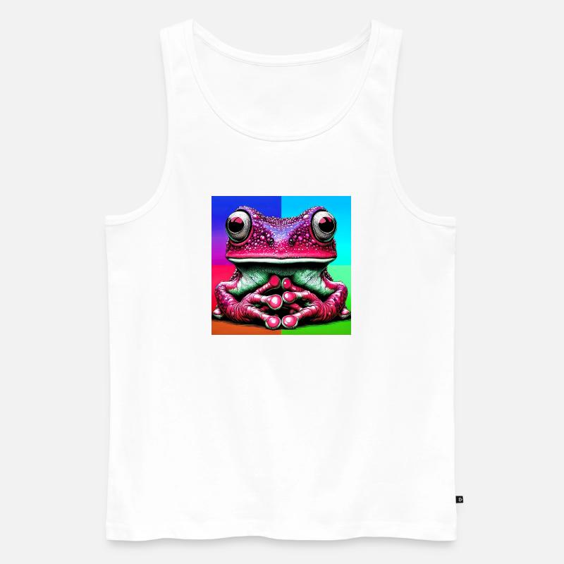 Frosch - Männer Premium Bio Tank Top - Weiß