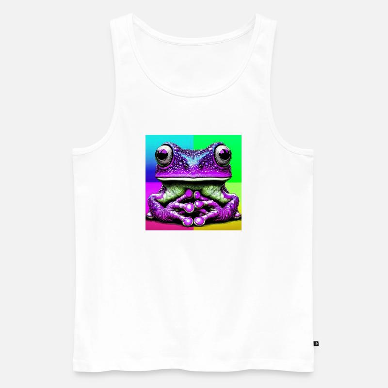 Frosch - Männer Premium Bio Tank Top - Weiß