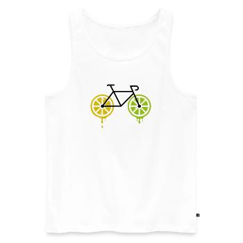 bike lemon - Men's Premium Organic Tank Top - white - Front - AI Model Male 178 light (178cm)