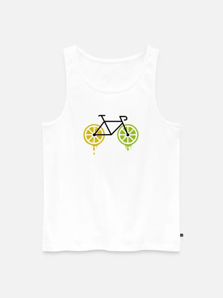 bike lemon - Men's Premium Organic Tank Top - white