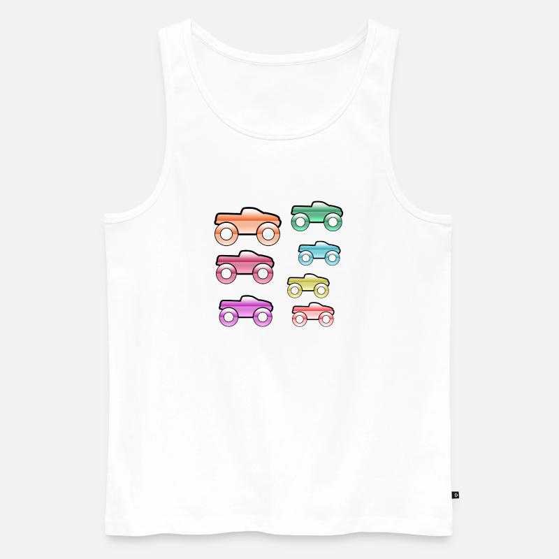 Autos - Männer Premium Bio Tank Top - Weiß
