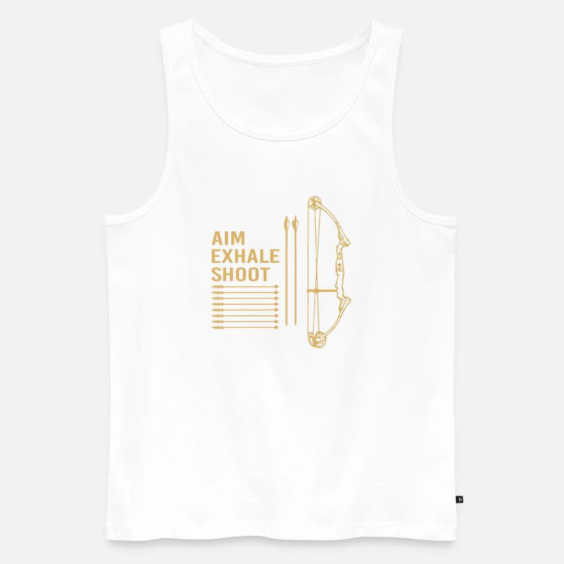 Bogenschütze Bogen Bogenschießen - Männer Premium Bio Tank Top - Weiß