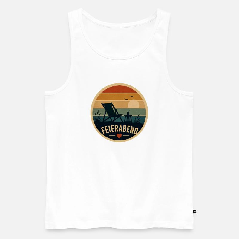 Feierabend Retro - Männer Premium Bio Tank Top - Weiß