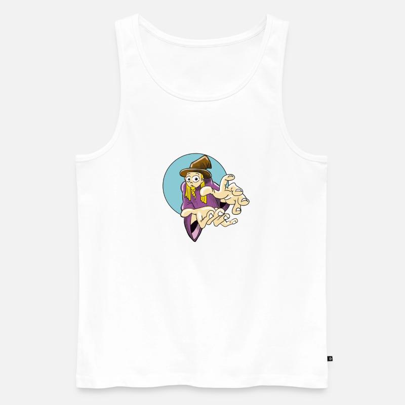 Fordernder Zauberer Illustration - Männer Premium Bio Tank Top - Weiß