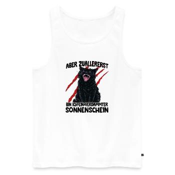Schwarze Katze Goblin Mode aggressive Katze Zoomie - Männer Premium Bio Tank Top - Weiß - Vorne - Michal (187cm)
