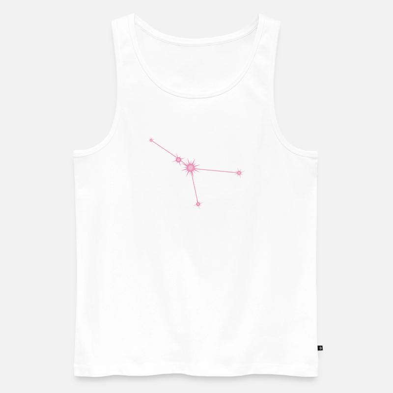Krebsstern Sternbild Sternzeichen Pastellrosa - Männer Premium Bio Tank Top - Weiß