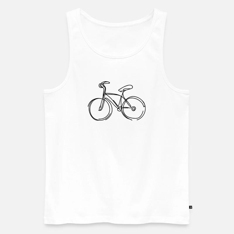 Radfahren Grafik - Männer Premium Bio Tank Top - Weiß