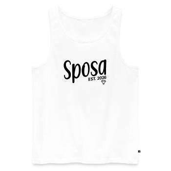 Italian Bride 2026 - Men's Premium Organic Tank Top - white - Front - AI Model Male 178 light (178cm)