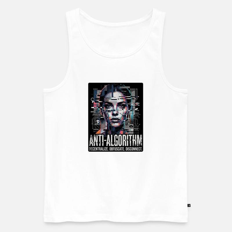 Anti Algorithm - Männer Premium Bio Tank Top - Weiß