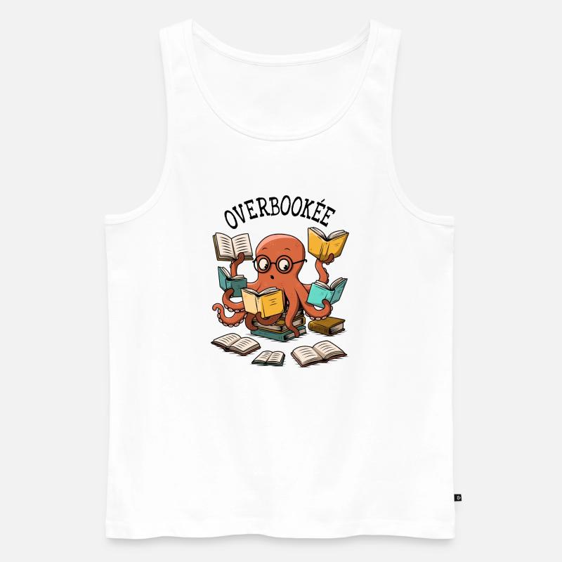 überbucht - Männer Premium Bio Tank Top - Weiß