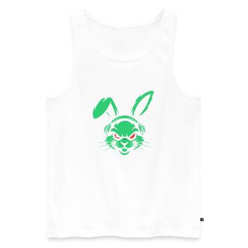 Neon  Beats - Men's Premium Organic Tank Top - white - Front - AI Model Male 178 light (178cm)