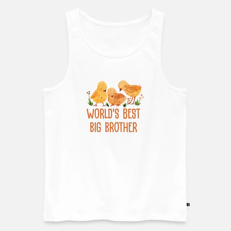 Weltbester Großer Bruder - Männer Premium Bio Tank Top - Weiß