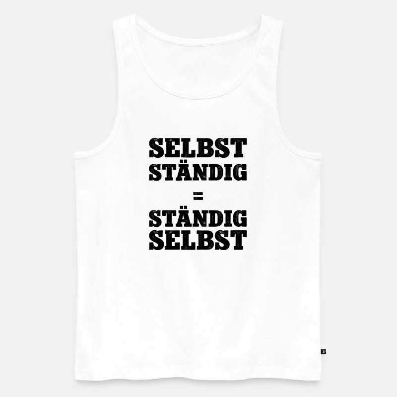 Selbstständig Selbstständigkeit Chef Werden Firma  - Männer Premium Bio Tank Top - Weiß