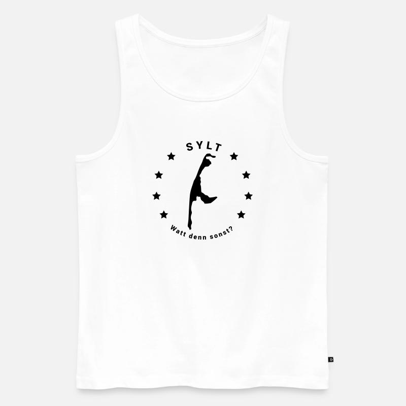 Sylt - Watt denn sonst? - Männer Premium Bio Tank Top - Weiß