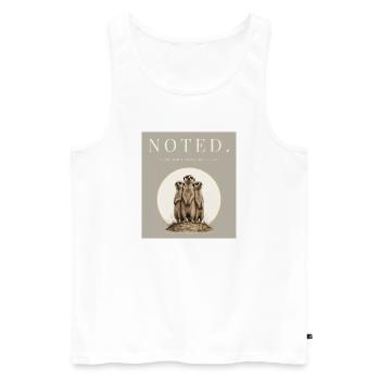 Noted Funny Meerkat - Männer Premium Bio Tank Top - Weiß - Vorne - Michal (187cm)