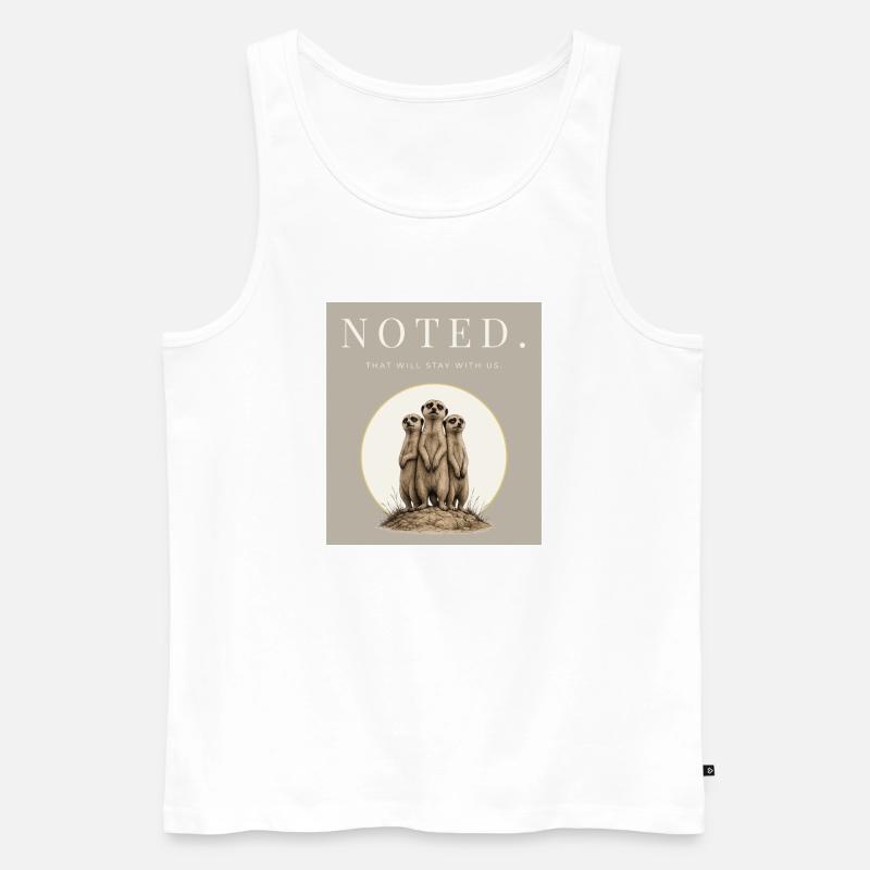 Noted Funny Meerkat - Männer Premium Bio Tank Top - Weiß