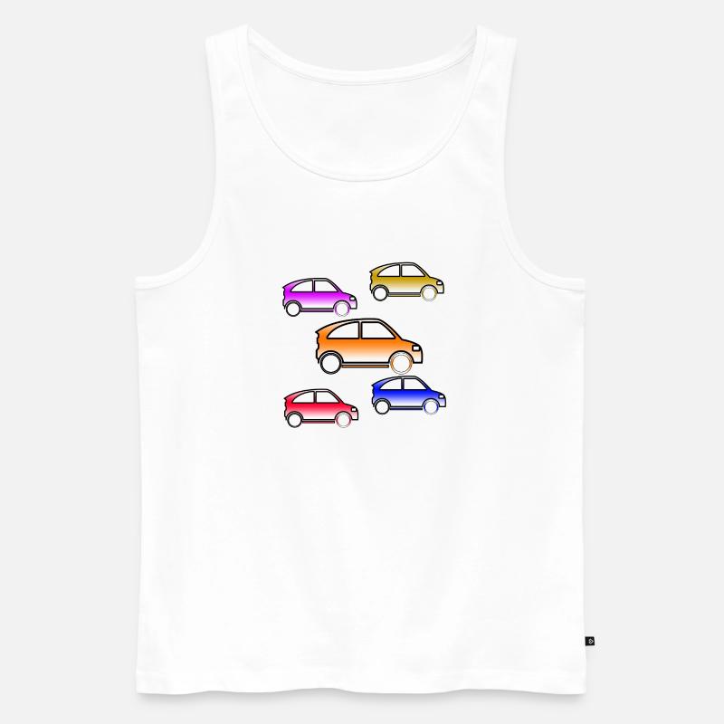 Autos - Männer Premium Bio Tank Top - Weiß