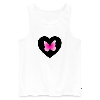 Papillon - Débardeur bio Premium Homme - blanc - Devant - Michal (187cm)