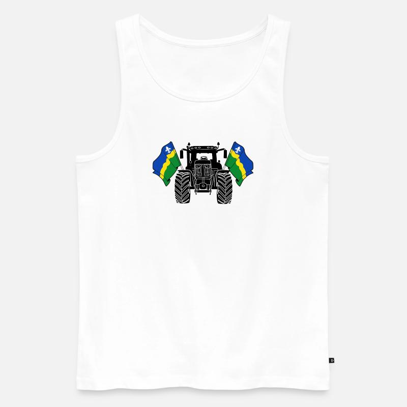 Flevoland_Tractor_Pride - Männer Premium Bio Tank Top - Weiß