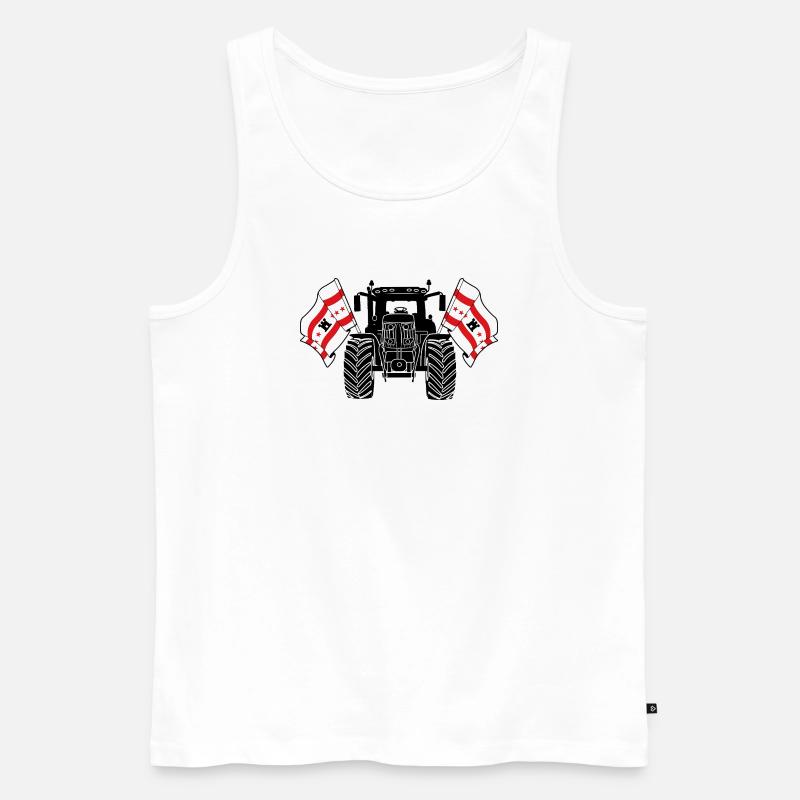 Drenthe_Tractor_Pride - Men's Premium Organic Tank Top - white