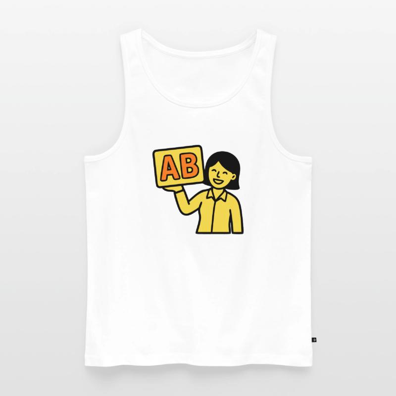 Enseignant à l’école primaire ABC Vector Débardeur bio Premium Homme