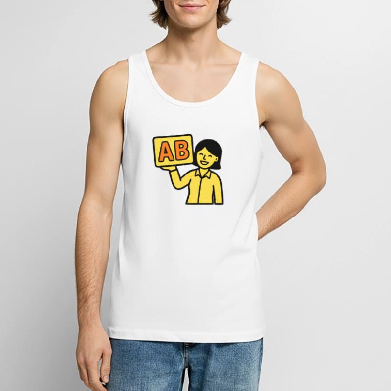 Enseignant à l’école primaire ABC Vector Débardeur bio Premium Homme