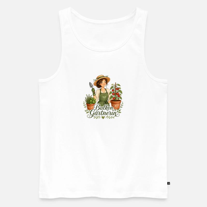 Balkon Gärtnerin - Männer Premium Bio Tank Top - Weiß