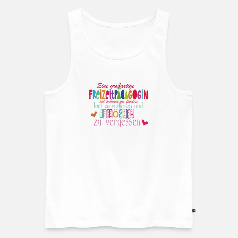 Freizeitpädagogin - Männer Premium Bio Tank Top - Weiß