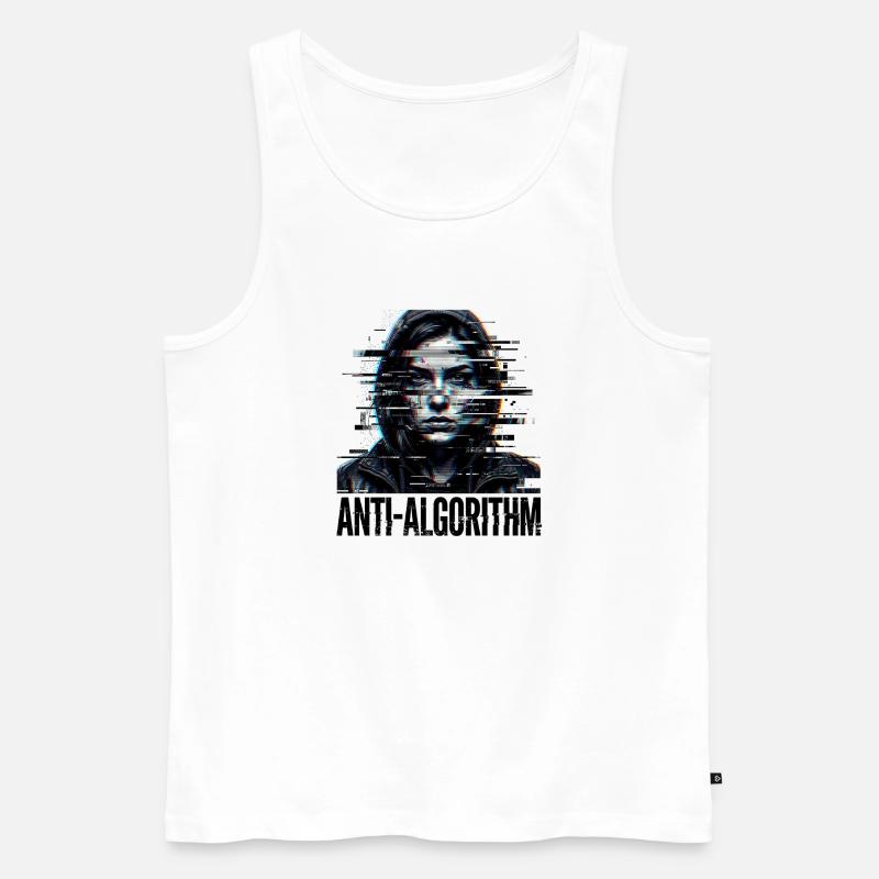 Anti Algorithm Digital - Men's Premium Organic Tank Top - white