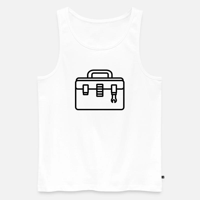 Werkzeugkasten - Männer Premium Bio Tank Top - Weiß
