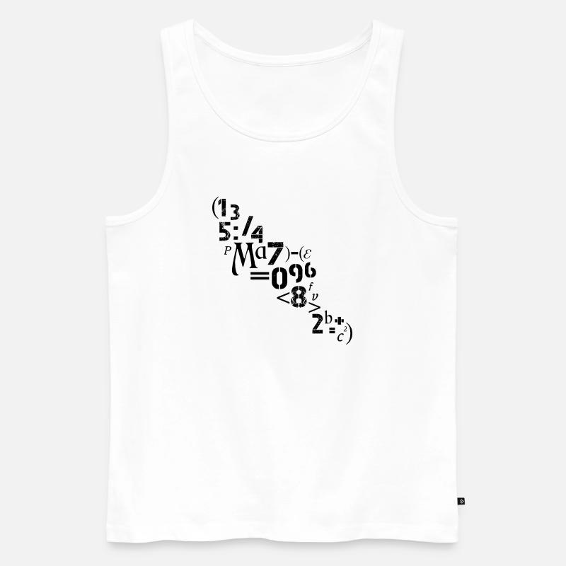 Mathematiker Lehrer Zahlen Zeichen Analyst  - Männer Premium Bio Tank Top - Weiß
