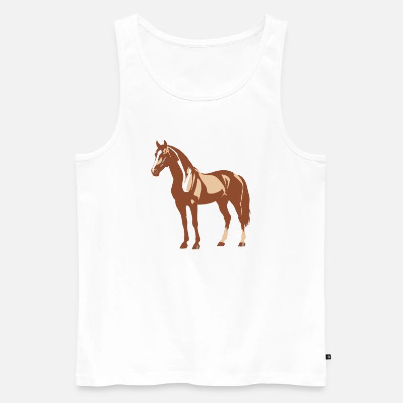 Pferd Design - Männer Premium Bio Tank Top - Weiß