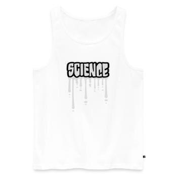 Science Science Statement Nerd Education Saying - Men's Premium Organic Tank Top - white - Front - AI Model Male 178 light (178cm)