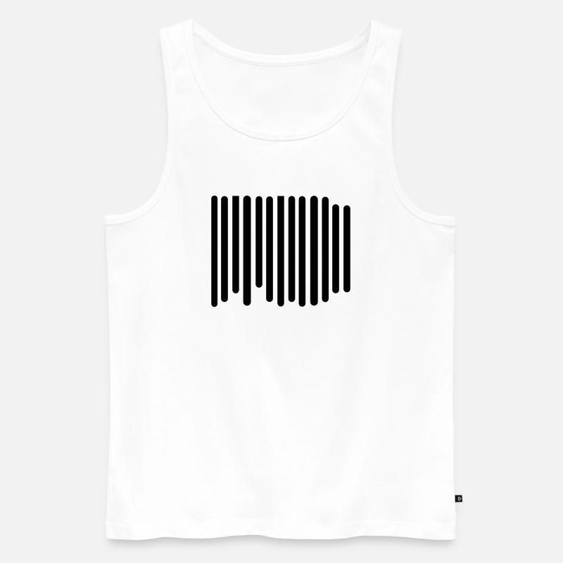Barcode - Männer Premium Bio Tank Top - Weiß