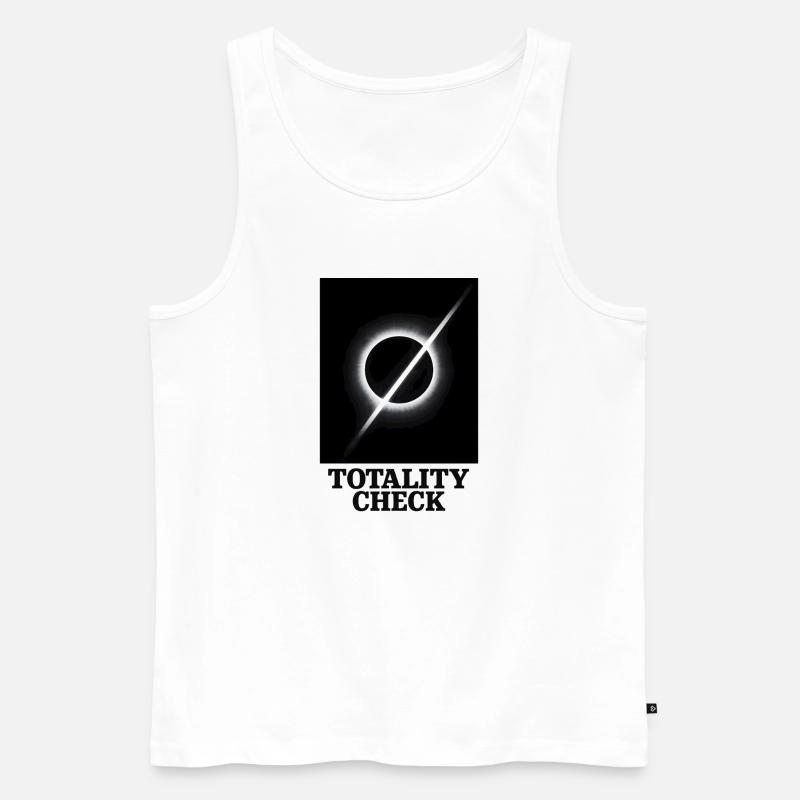 Totalität geprüft | Eclipse - Männer Premium Bio Tank Top - Weiß