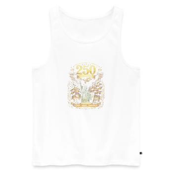 USA 250 Jubiläumsadler Flagge - Männer Premium Bio Tank Top - Weiß - Vorne - AI Model Male 178 light (178cm)