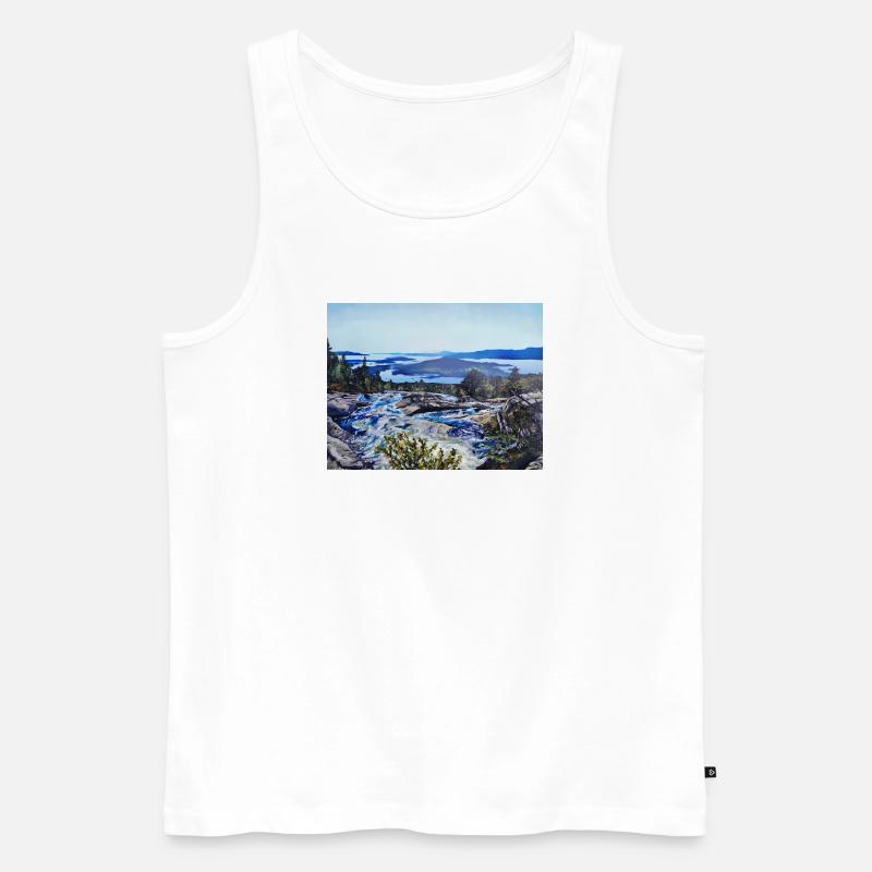 Bremstølen - Männer Premium Bio Tank Top - Weiß