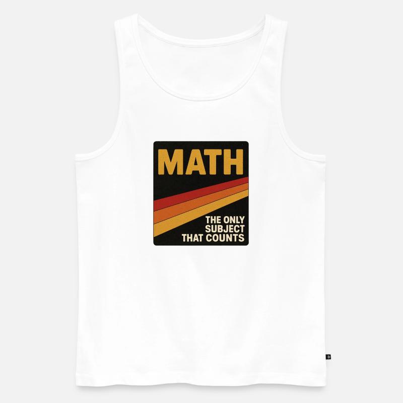 Retro Math Counts Poster - Männer Premium Bio Tank Top - Weiß
