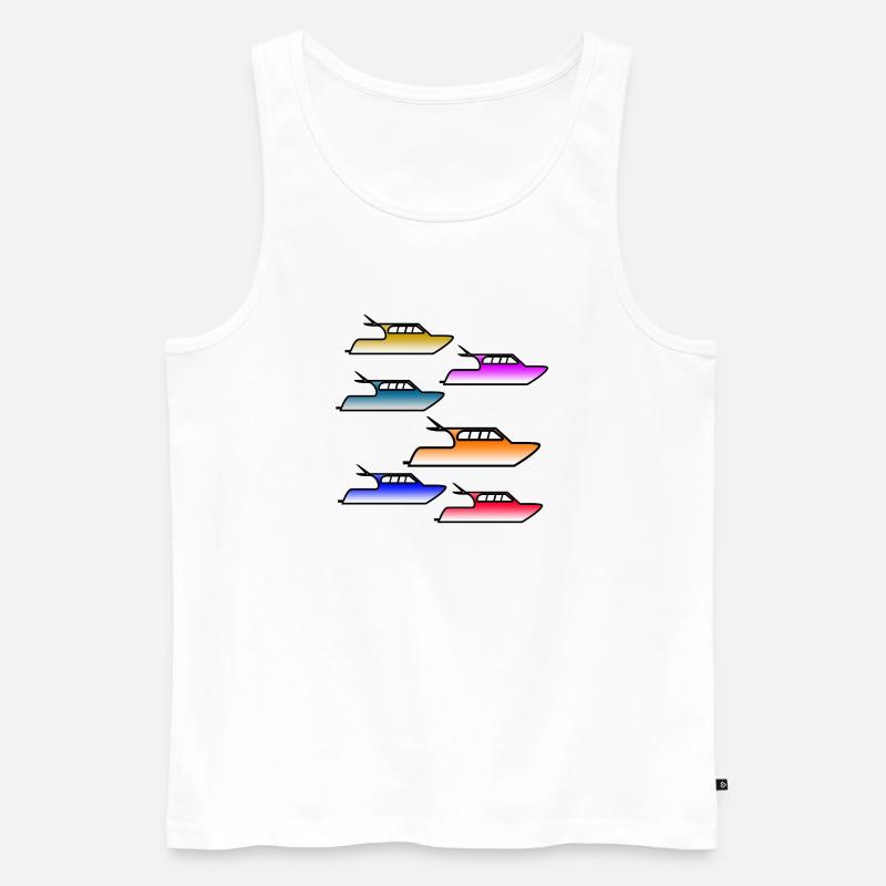 Motorboote - Männer Premium Bio Tank Top - Weiß