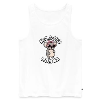 Maman de koala enceinte grossesse drôle - Débardeur bio Premium Homme - blanc - Devant - Michal (187cm)