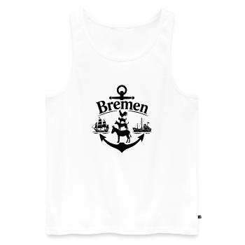 Bremen - Männer Premium Bio Tank Top - Weiß - Vorne - Michal (187cm)