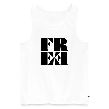 FREE - Männer Premium Bio Tank Top - Weiß - Vorne - Michal (187cm)