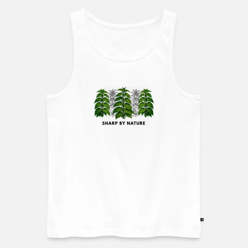 Stinging nettle is sharp by nature - Men's Premium Organic Tank Top - white