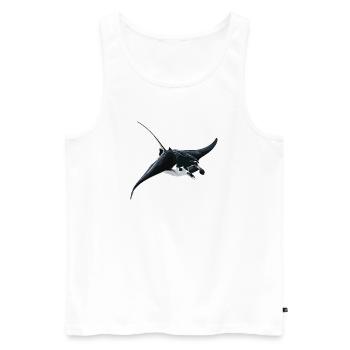 Rochen Mantarochen - Männer Premium Bio Tank Top - Weiß - Vorne - AI Model Male 178 light (178cm)