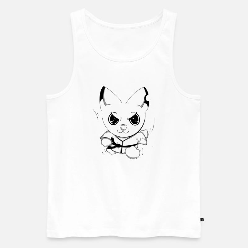 Karateeee - Männer Premium Bio Tank Top - Weiß