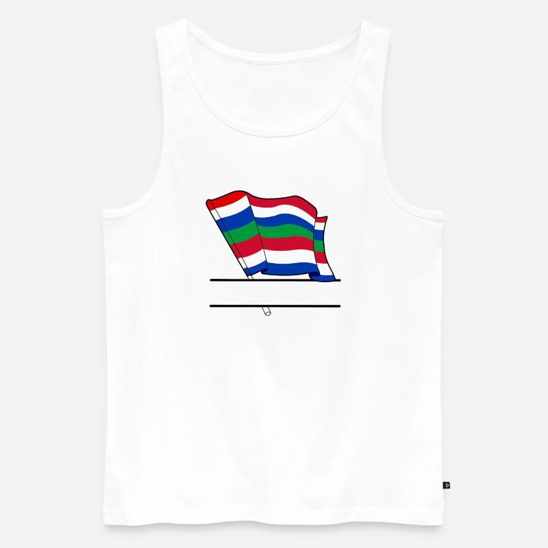 Schier Drapeau – Conception d’île sur mesure - Débardeur bio Premium Homme - blanc